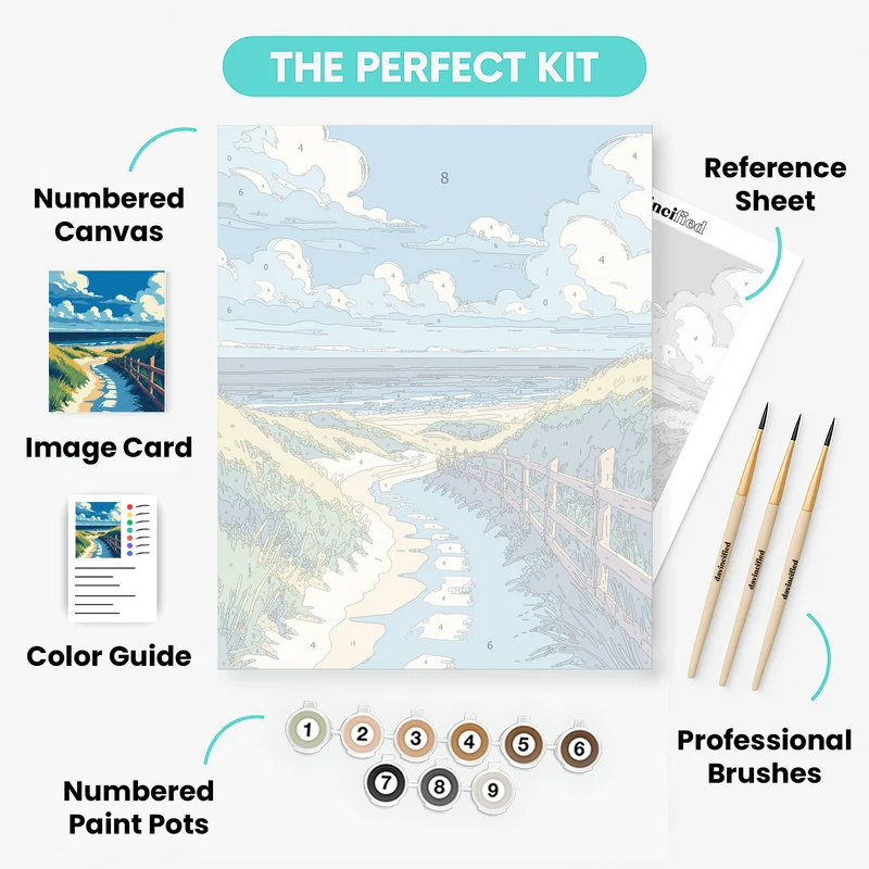 Coastal Path to Paradise - Paint by Numbers Kit