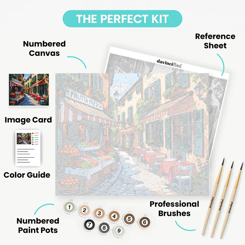 Italian Street Market - Paint by Numbers Kit