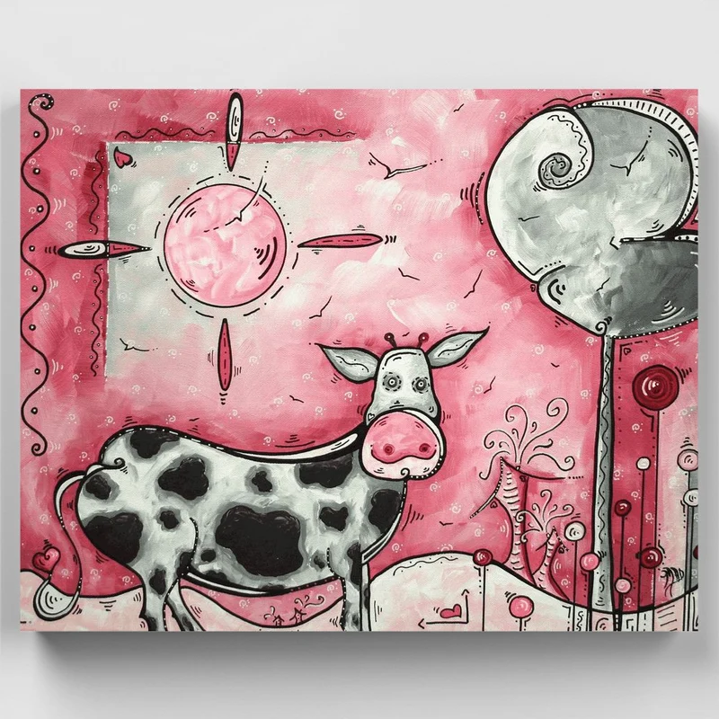 "I Love Moo" Paint by Numbers Kit