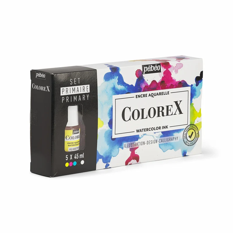 Pebeo Colorex Aquarelltinte Set 5 x 45 ml