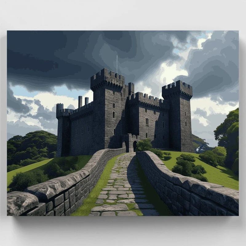 Medieval Castle Bridge - Paint by Numbers Kit