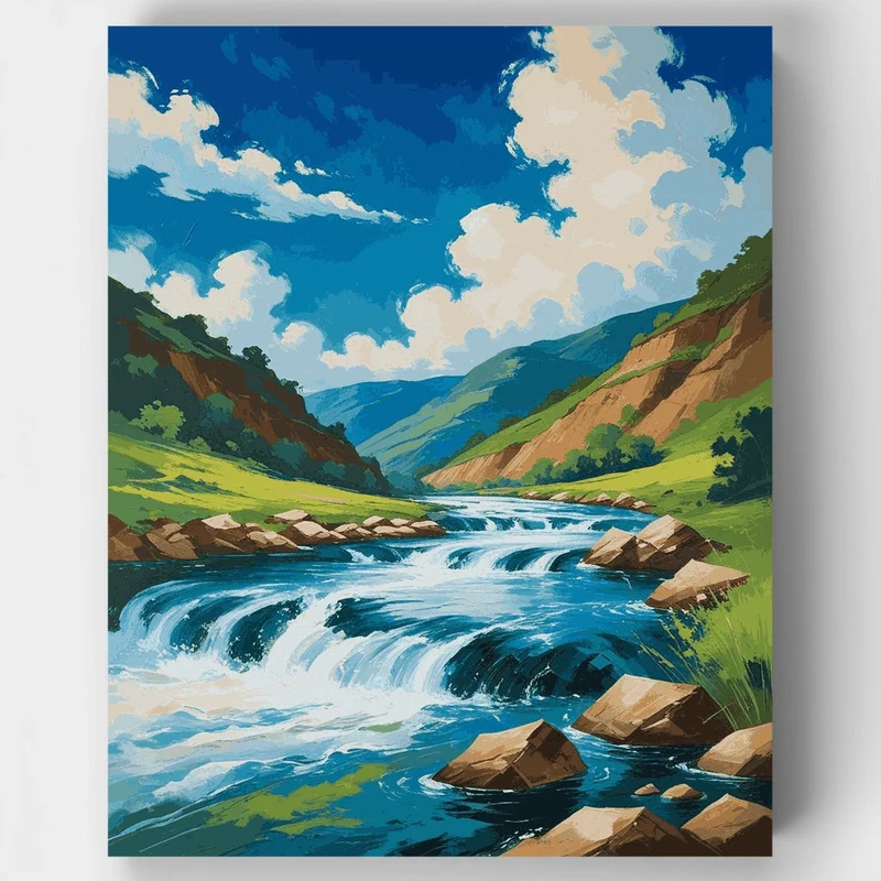Highland River Rapids - Paint by Numbers Kit
