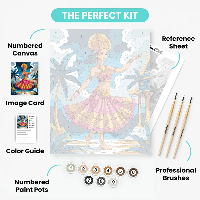 Traditional Thai Dancer - Paint by Numbers Kit