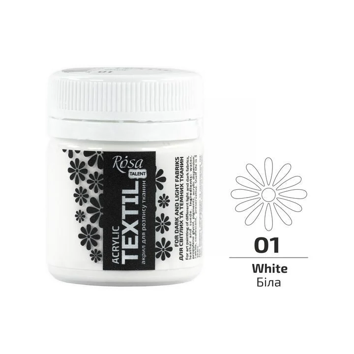 Акрилна боя за текстил, 20ml, ROSA Talent