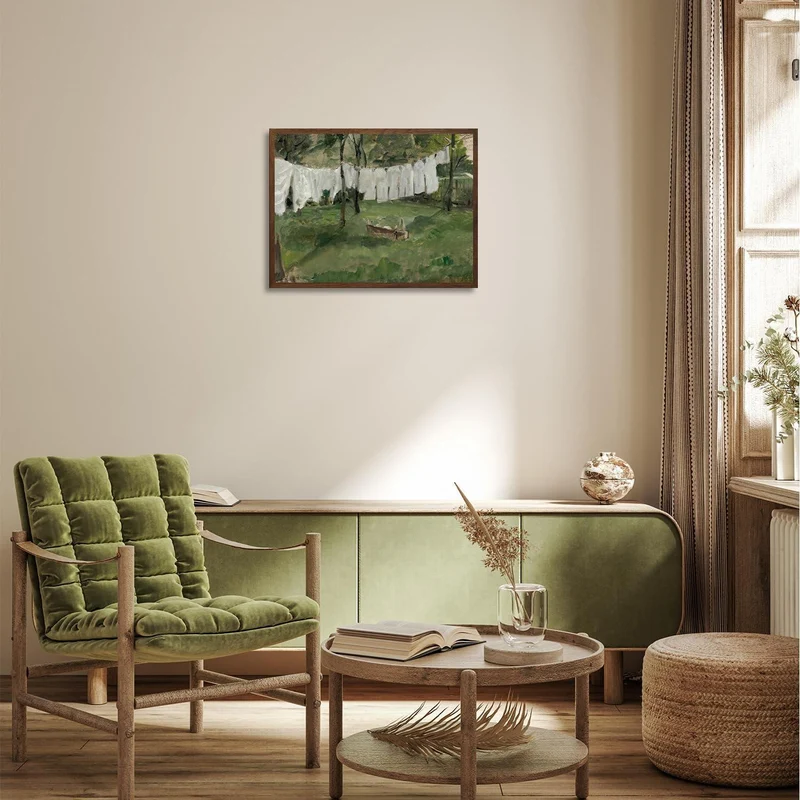 Französisches Land Vintage Leinwanddruck 30x40cm Ungerahmt