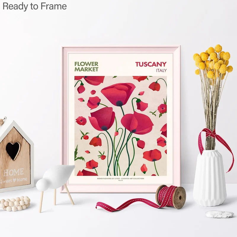 Blumen Vintage Leinwand Wandbilder 20x25cm Deko Schlafzimmer