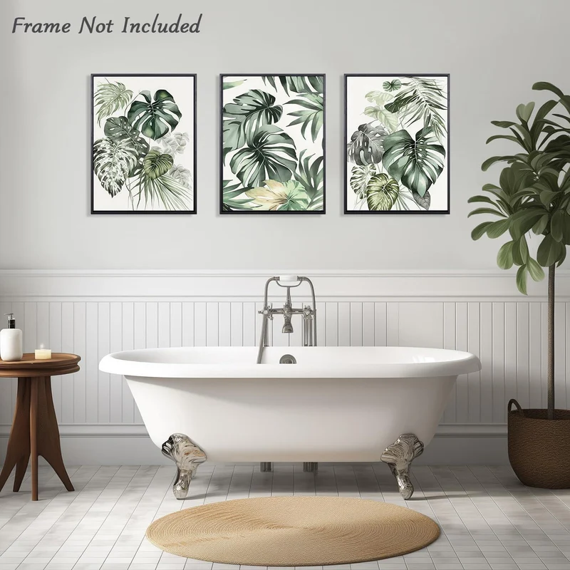 Grüne Botanical Wall Decor Poster Set 12x16 Natural Plant