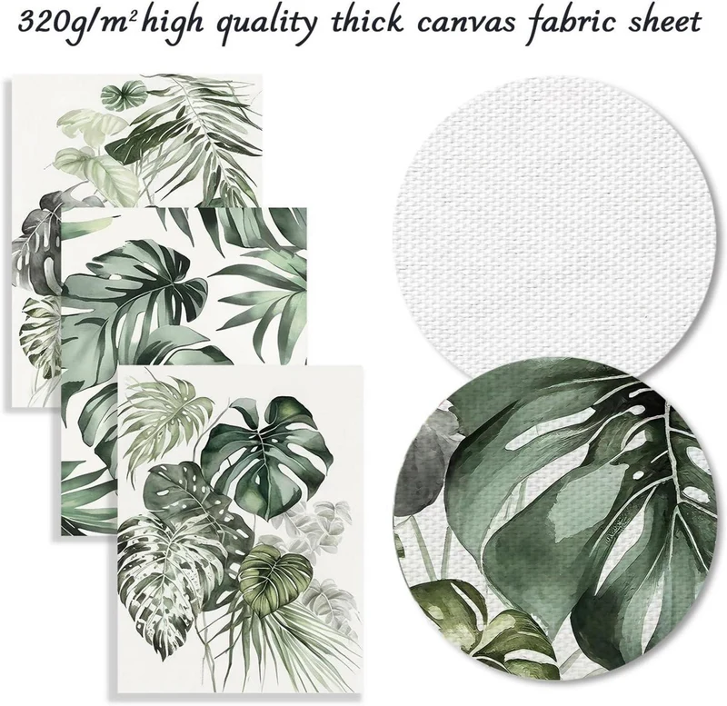 Grüne Botanical Wall Decor Poster Set 12x16 Natural Plant