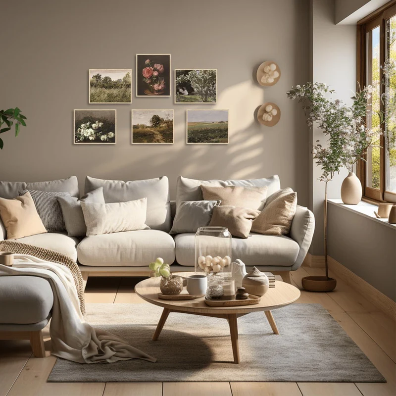 Vintage Rustikale Französische Wandbilder Blumen Leinwand