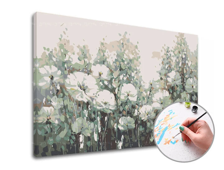 Ζωγραφική με αριθμούς LUCKY FLOWERS | μεσαία δυσκολία
