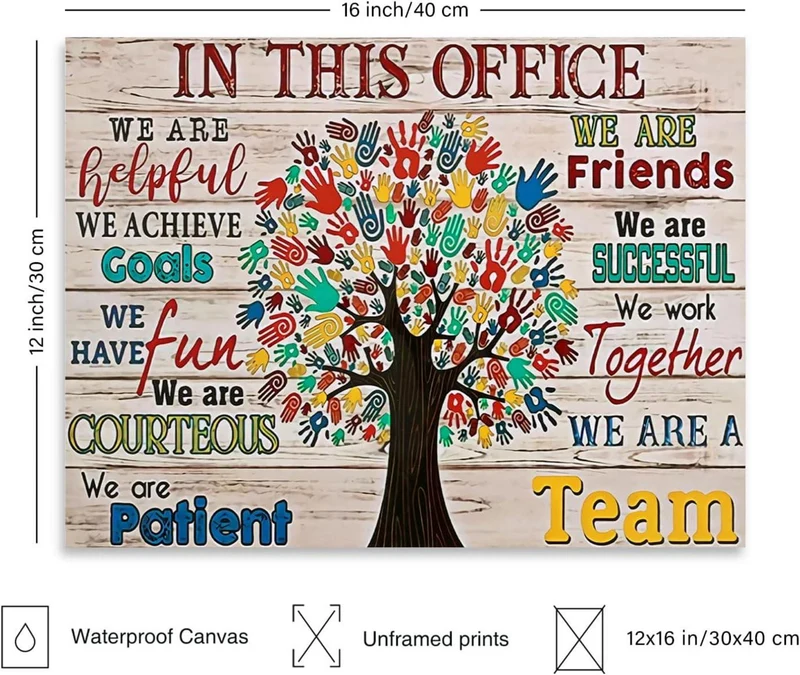 Motivationswandbild Leinwand Poster 30x40cm ohne Rahmen