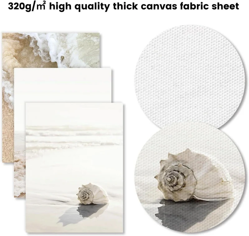 Strand Wandkunst Set Muschel Welle Drucke 30x40cm 3er Set