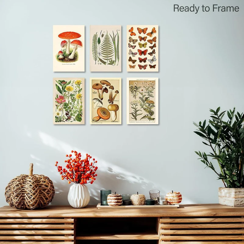 Vintage Ästhetische Wandcollage Set, 50 Stück Beidseitiger