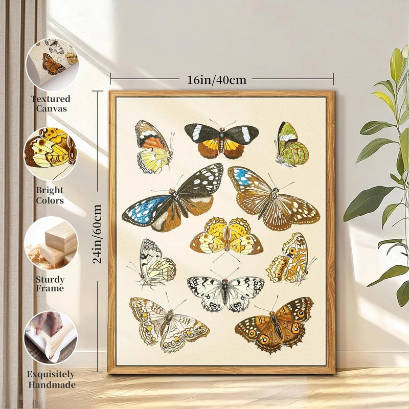 Insekten Leinwandbild mit Holzrahmen 40x60cm Wohnzimmer