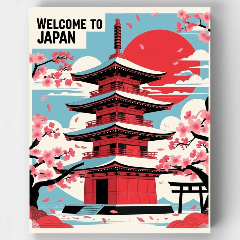 Welcome to Japan - Paint by Numbers Kit