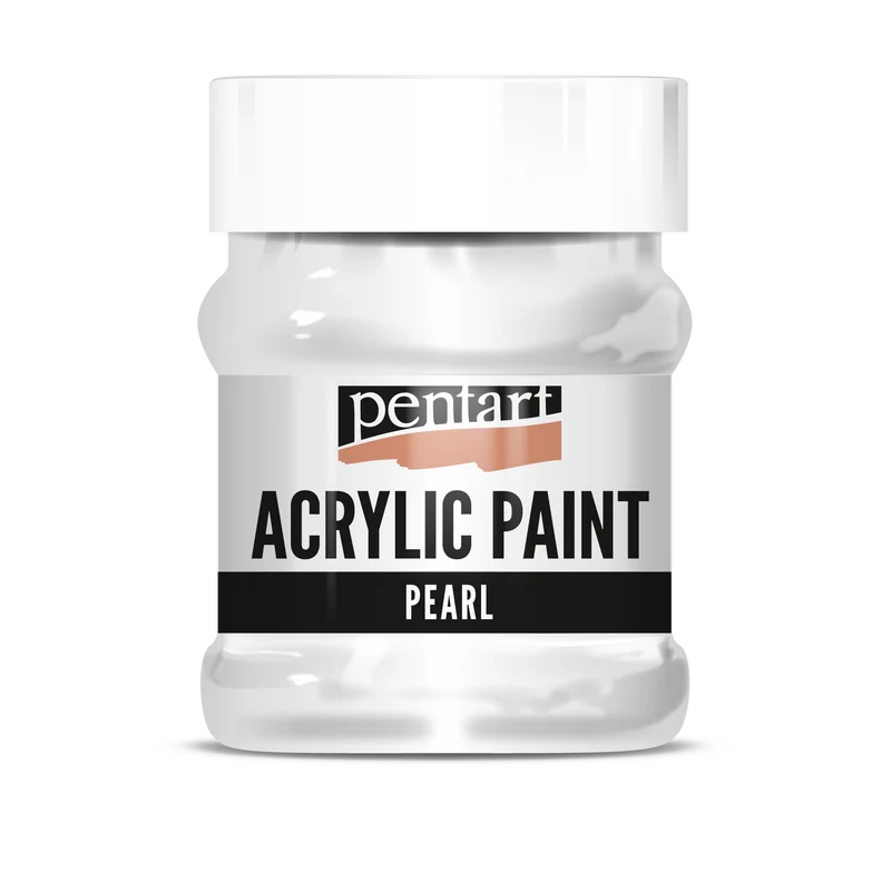 Biserna akrilna barva Pentart 230 ml - bela