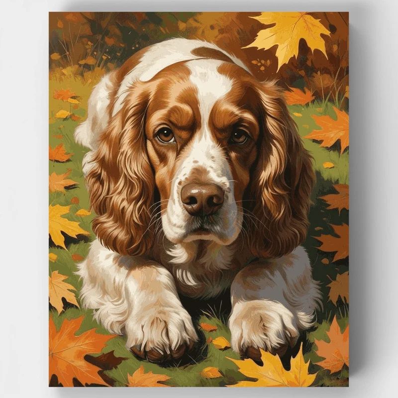 Autumn Spaniel Portrait - Paint by Numbers Kit