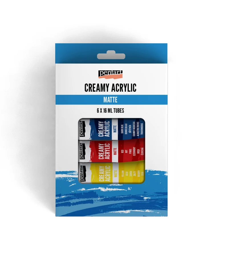 Set mat kremastih akrilnih boja Pentart u tubama 16 ml