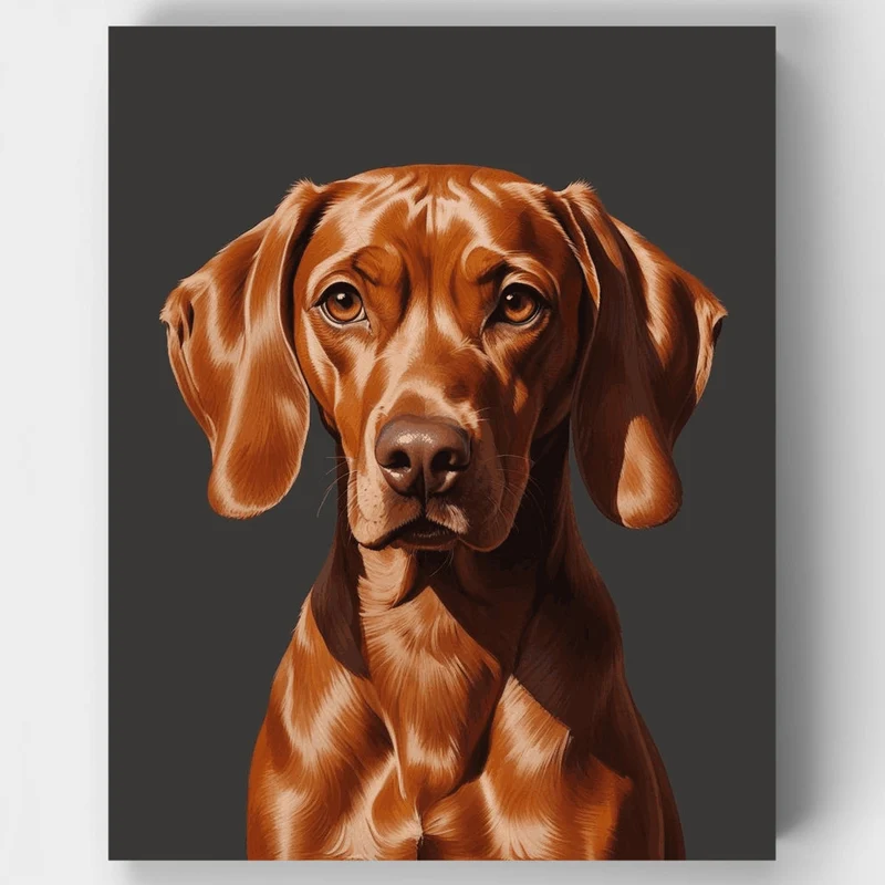 Vizsla Dog Portrait - Paint by Numbers Kit