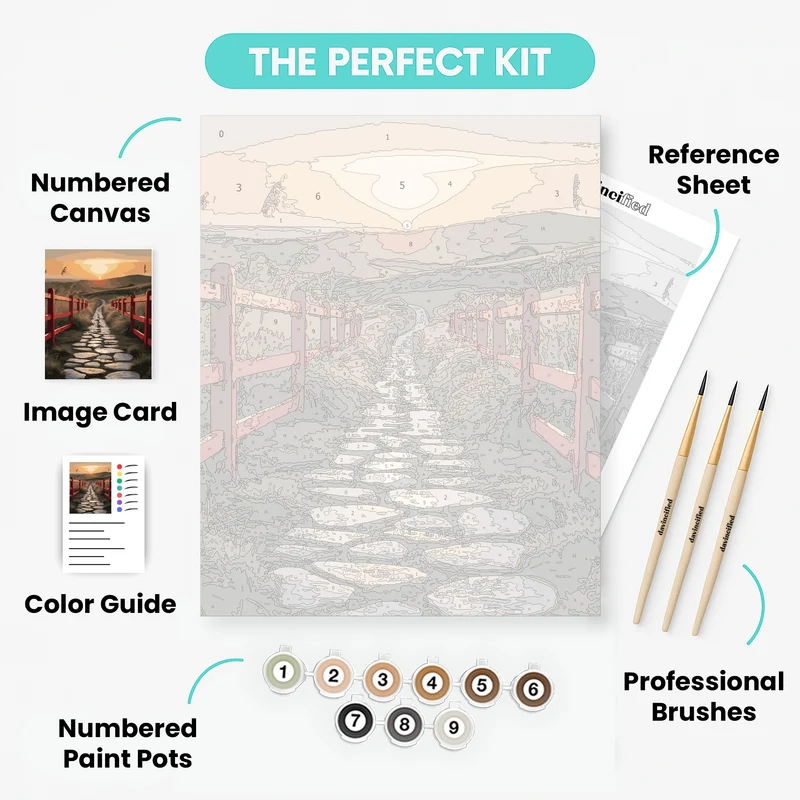 Sunset Stone Path - Paint by Numbers Kit