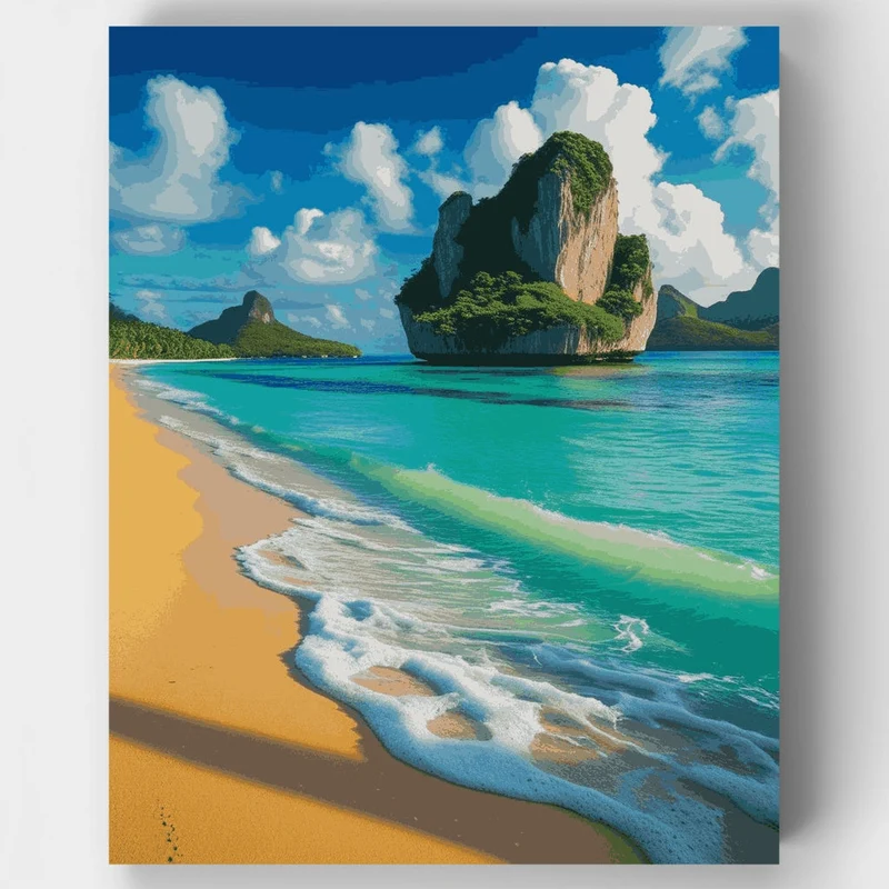 Crystal Waters Limestone Cliffs - Paint by Numbers Kit