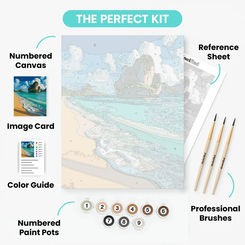 Crystal Waters Limestone Cliffs - Paint by Numbers Kit