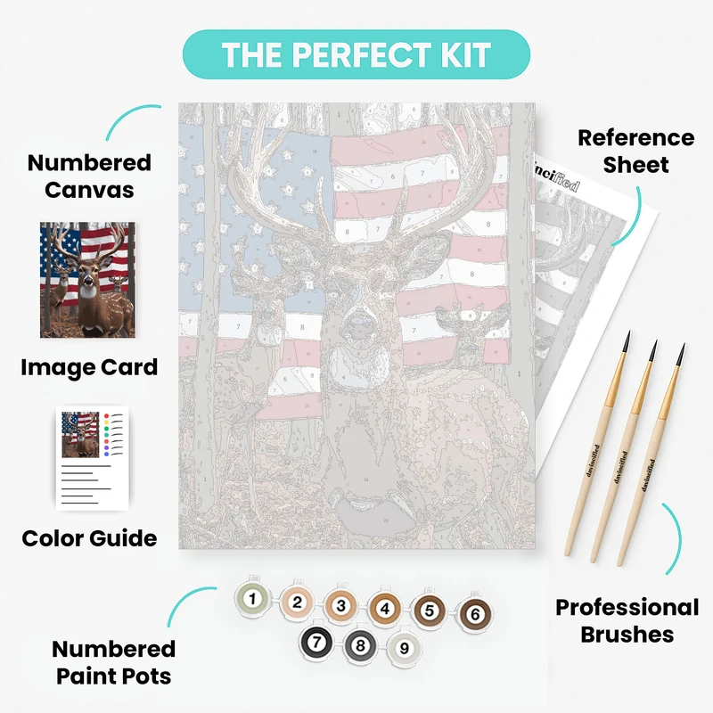 American Wildlife Deer - Paint by Numbers Kit