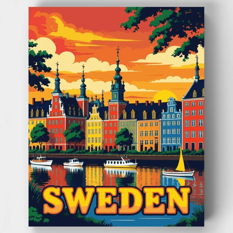 Sweden - Paint by Numbers Kit