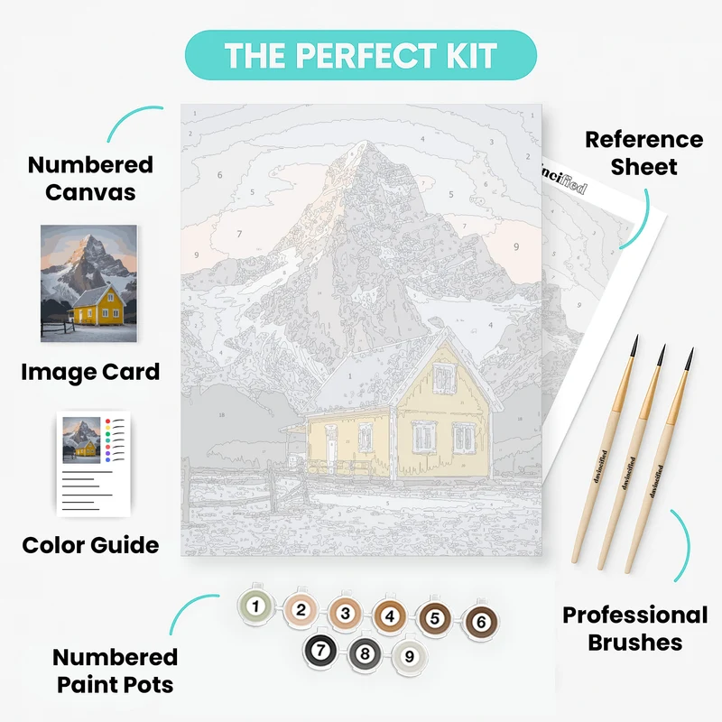 Mountain Cabin Retreat - Paint by Numbers Kit