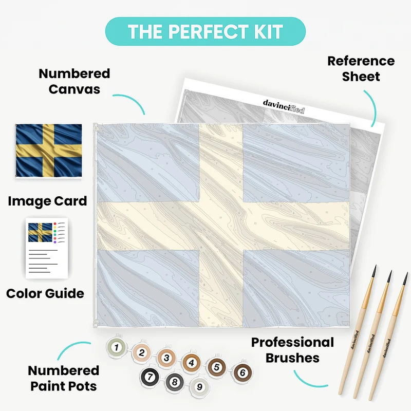 Sweden Flag - Paint by Numbers Kit