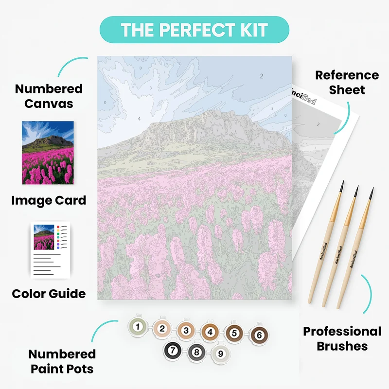 Mountain Wildflower Meadow - Paint by Numbers Kit