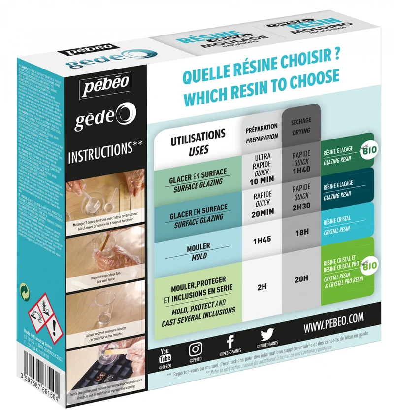 Pebeo Gédéo Crystal Resin Kristall-Epoxidharz 150 ml transparent