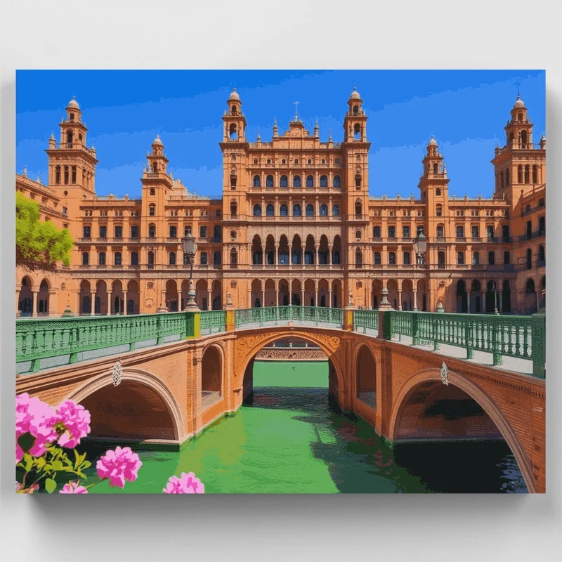 Seville Palace Bridge - Paint by Numbers Kit