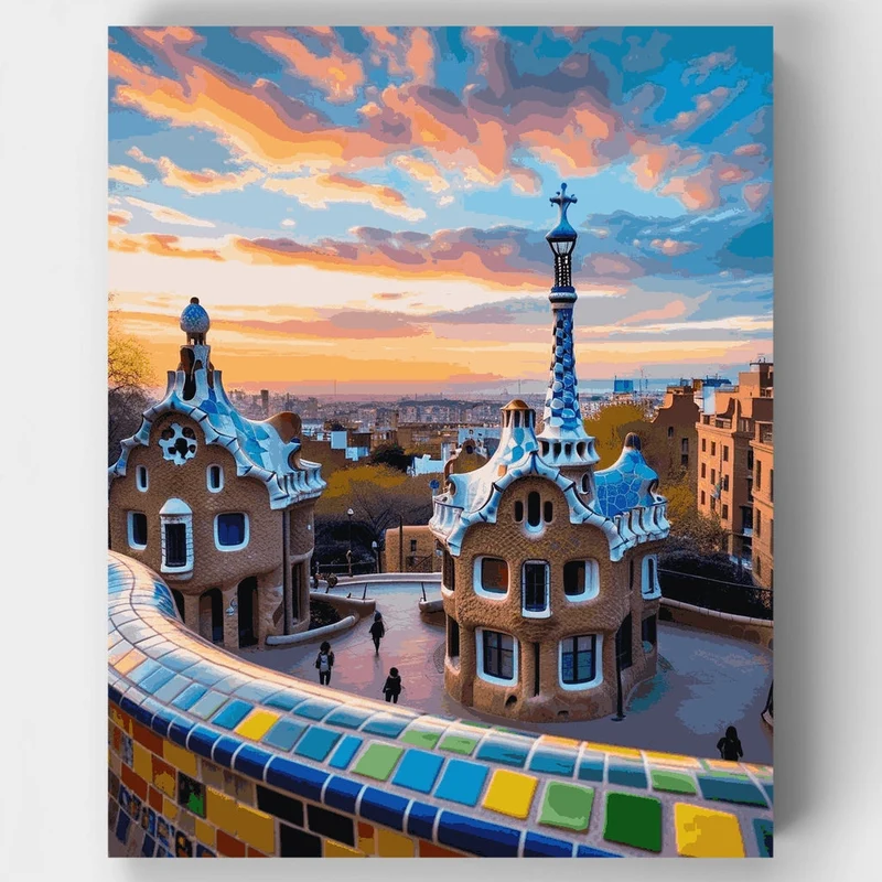 Park Güell Barcelona - Paint by Numbers Kit