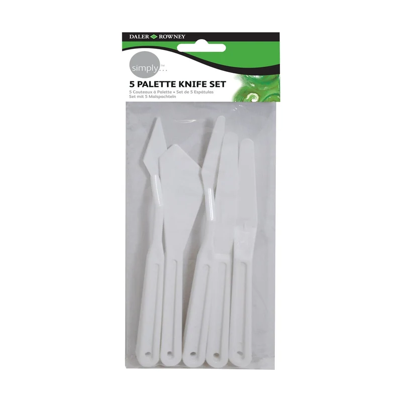 DALER ROWNEY D&R Simply set plastičnih slikarskih lopatic 5 kosov