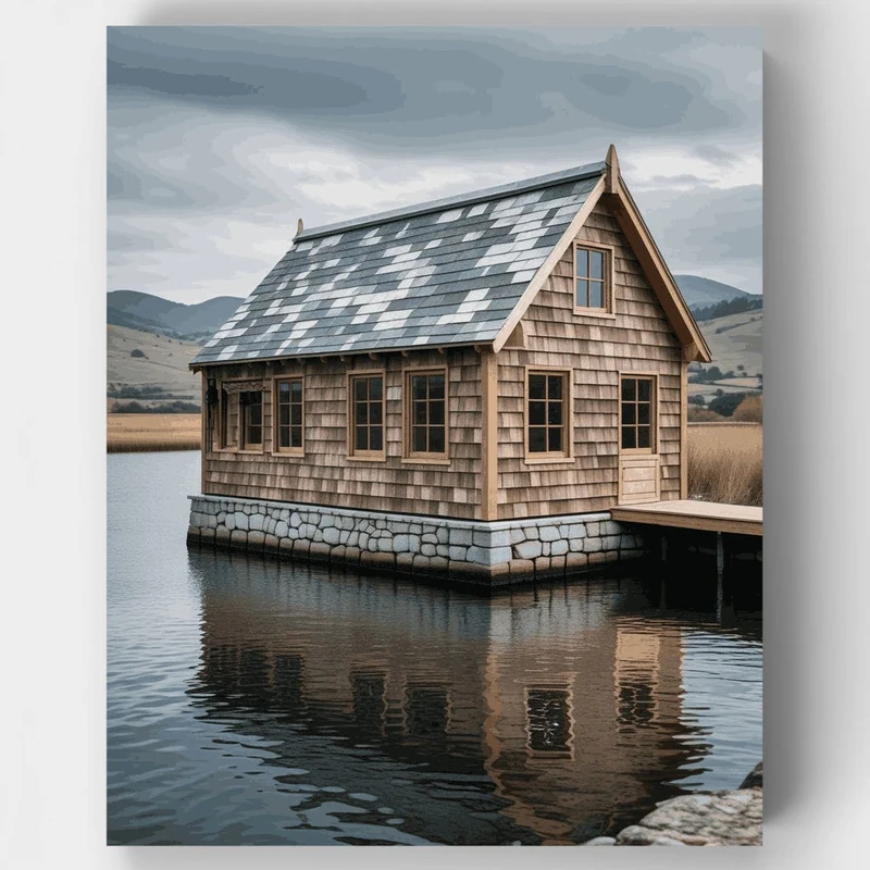 Lakeside Cabin Retreat - Paint by Numbers Kit