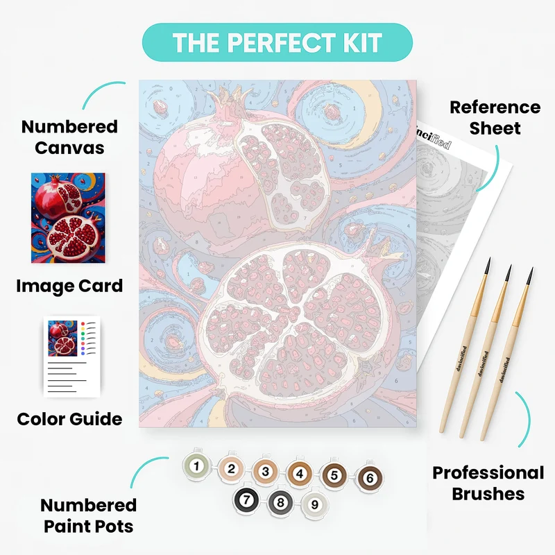 Pomegranate Swirl - Paint by Numbers Kit