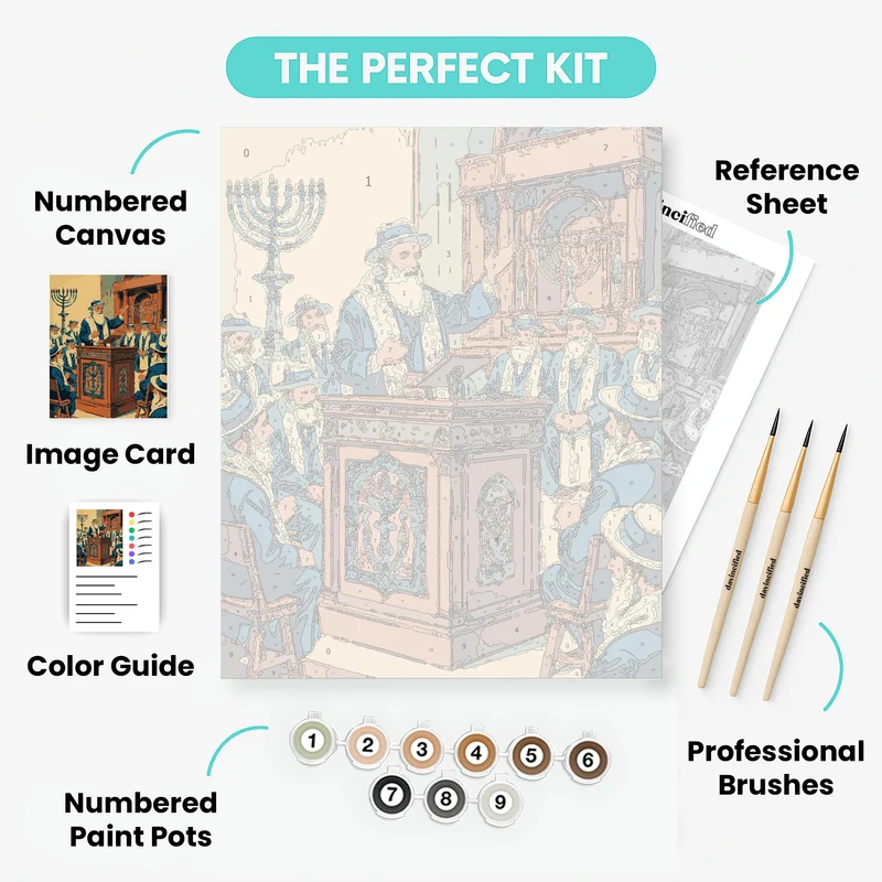 Hanukkah Celebration - Paint by Numbers Kit