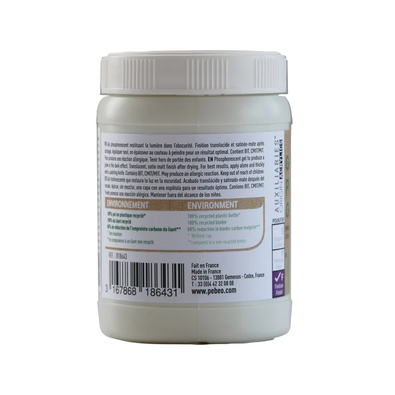 Fosforescentni akrilni gel PEBEO Origin 225 ml – zelen