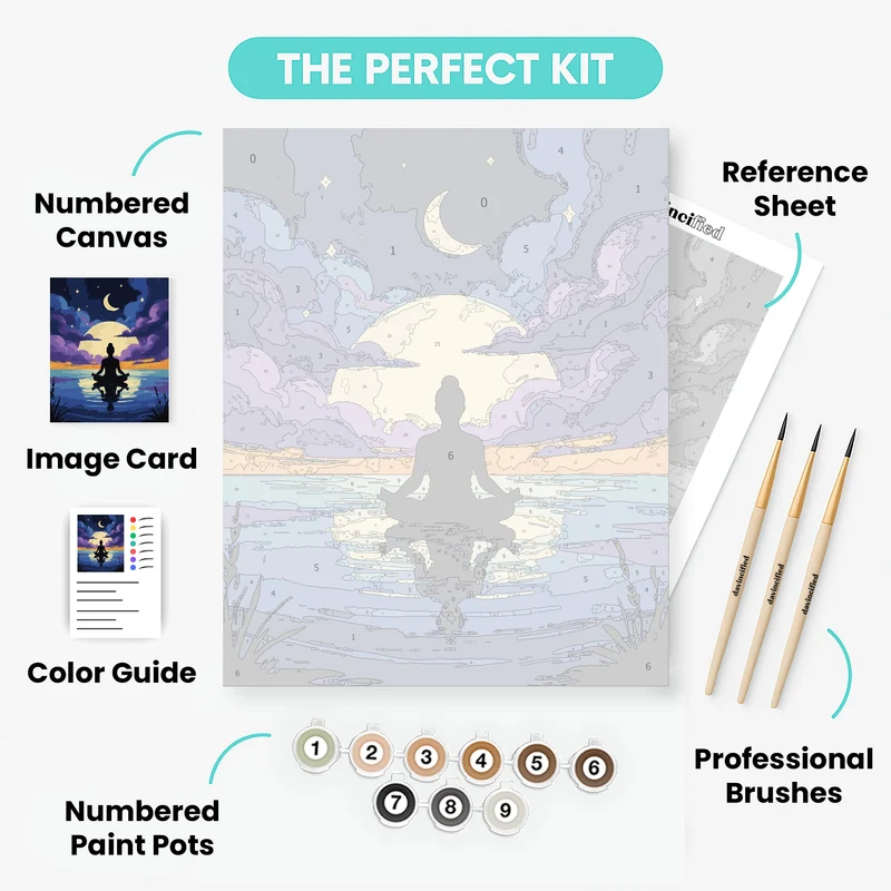 Moonlit Meditation - Paint by Numbers Kit