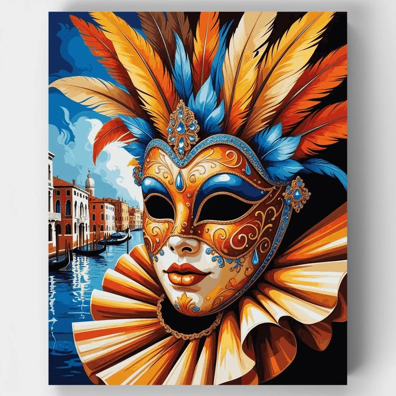Venetian Carnival Mask - Paint by Numbers Kit