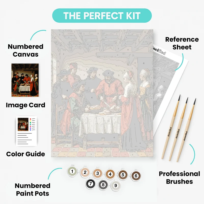 Medieval Feast Gathering - Paint by Numbers Kit