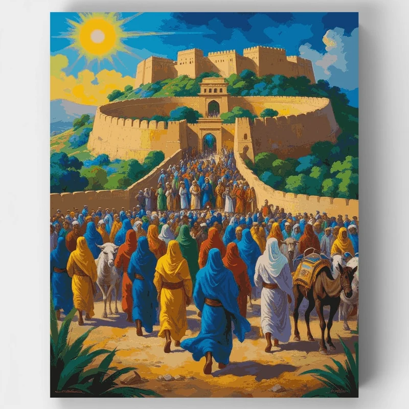 Ancient Fortress Pilgrimage - Paint by Numbers Kit
