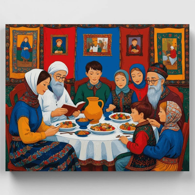 Family Passover Seder Celebration - Paint by Numbers Kit
