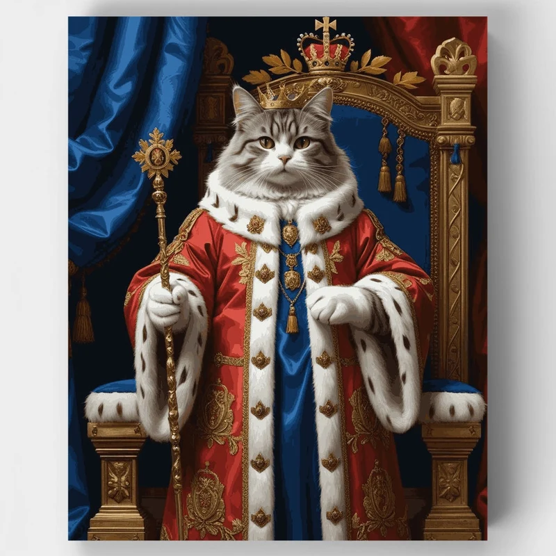 Royal Cat King - Paint by Numbers Kit