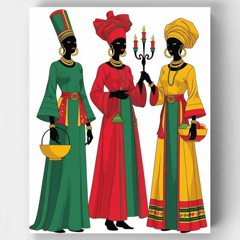African Kwanzaa Celebration - Paint by Numbers Kit