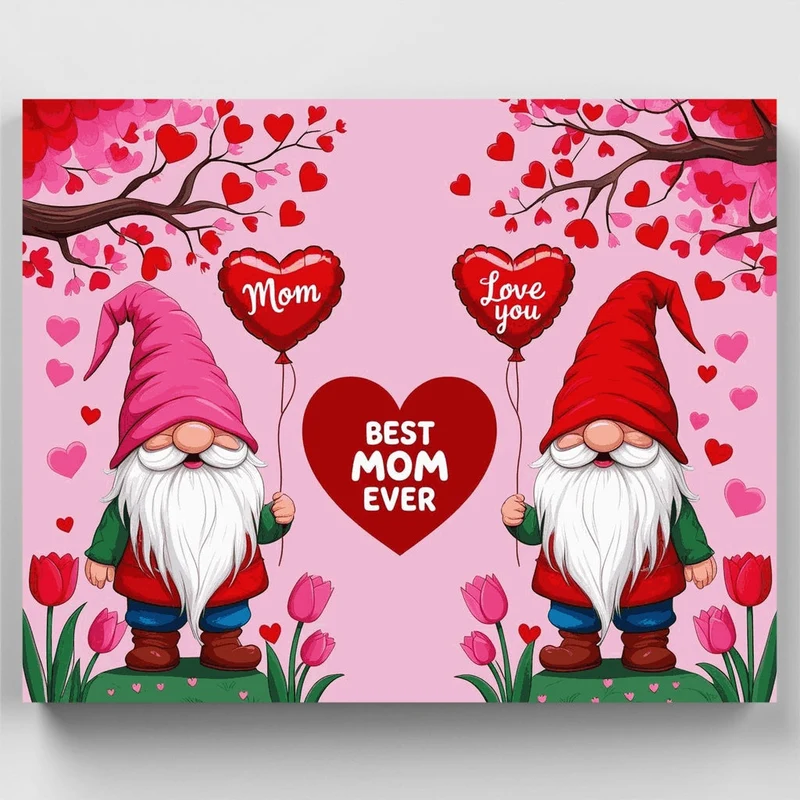 Best Mom Ever Gnomes - Paint by Numbers Kit
