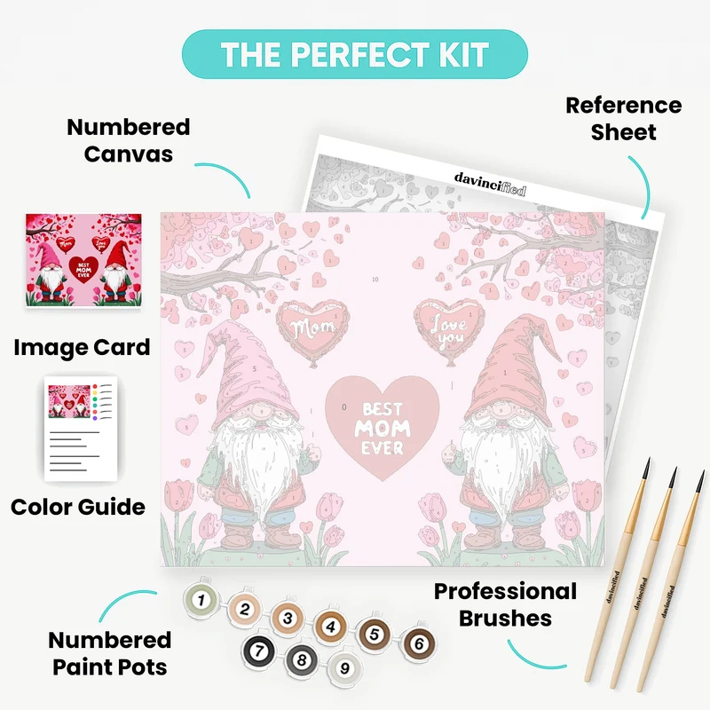 Best Mom Ever Gnomes - Paint by Numbers Kit