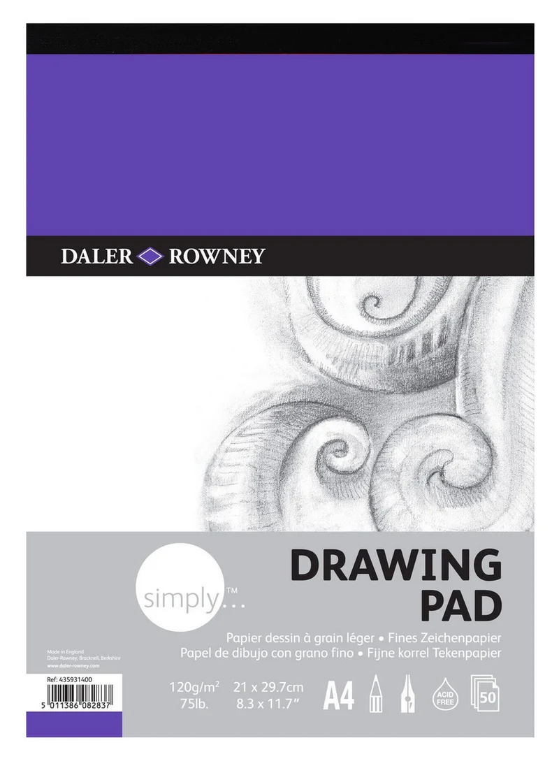 DALER ROWNEY Simply skicár A4 120 g 50 listov lepený