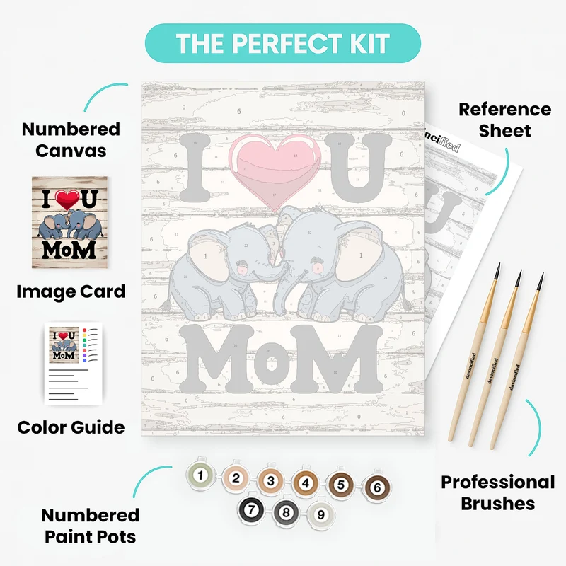 I Love You Mom - Paint by Numbers Kit